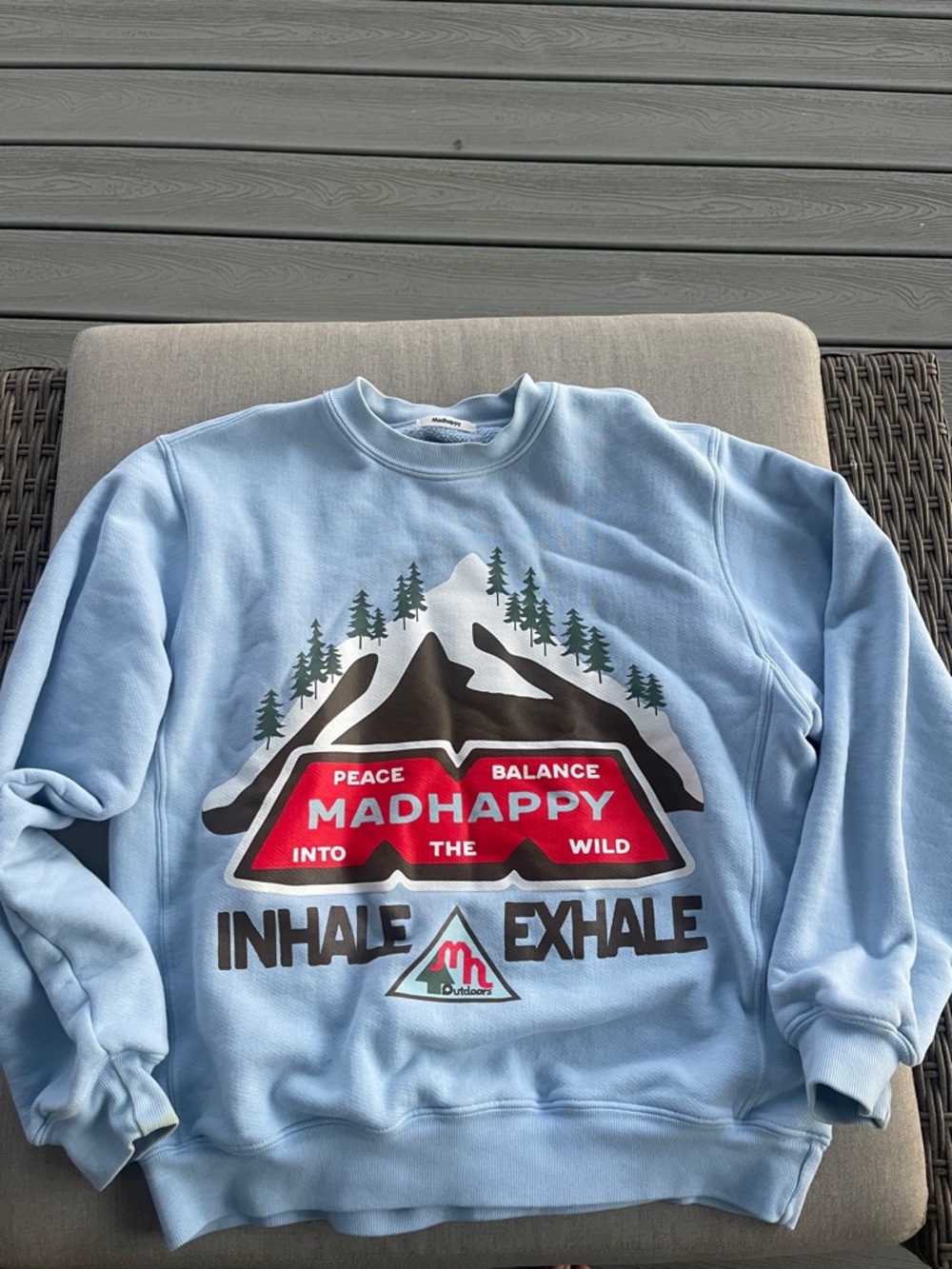Madhappy Light Blue Outdoor Graphic Crewneck